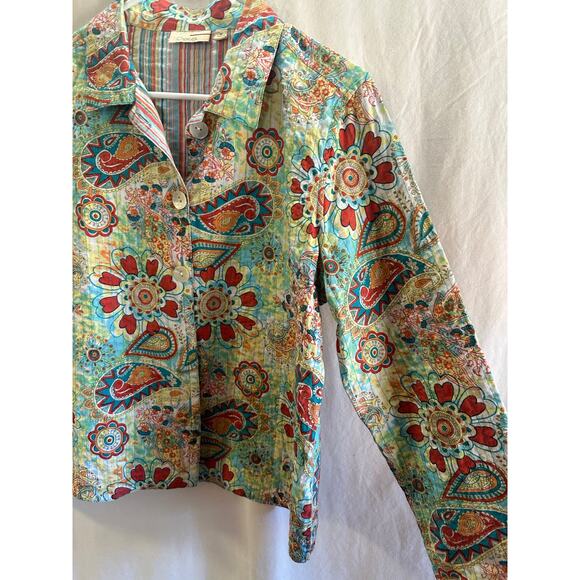 Choices Lightweight Quilted Button Jacket – Size M (P2P 21”) - Picture 4 of 5